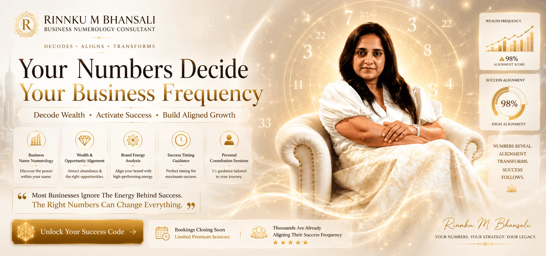 Bring spiritual insight into strategy, communication, and sustainable expansion. - numerology, vastu, and business guidance banner