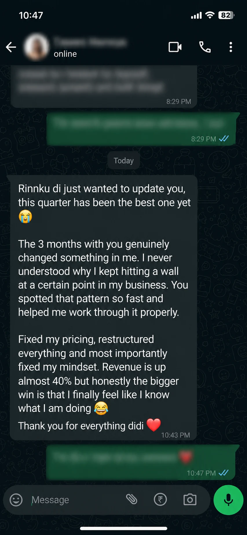 Client outcome screenshot 4